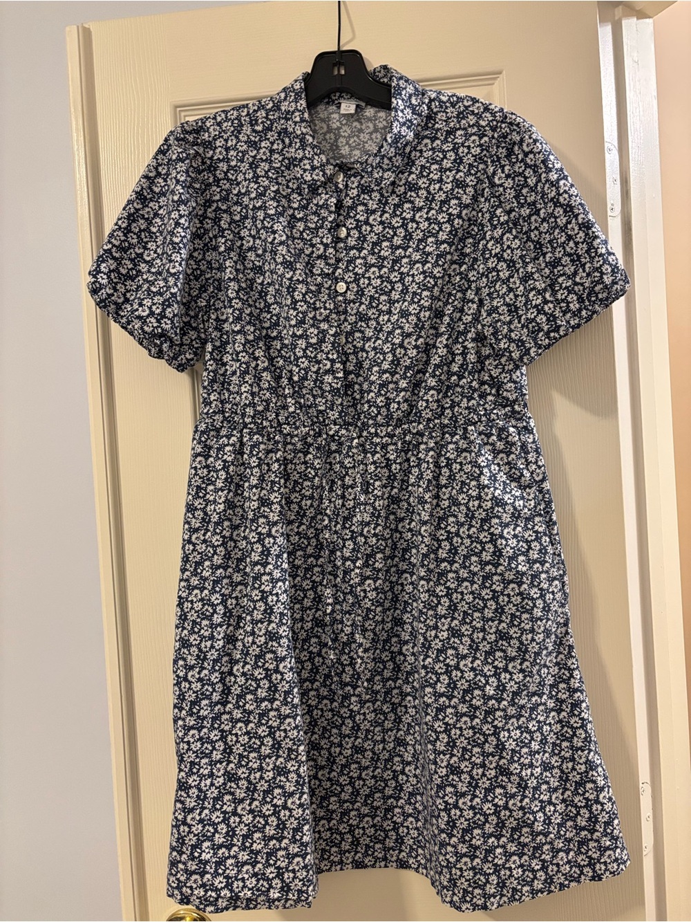 J. Crew Navy and White Floral Dress